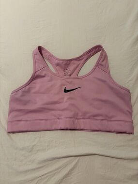 Nike Pink Racerback Dri-FIT Sports Bra with Black Swoosh